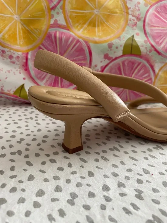 VINCE Vero curio Beige Square-Toe Strappy Heels women’s size 5 us, 35 eur, New - Picture 3 of 5